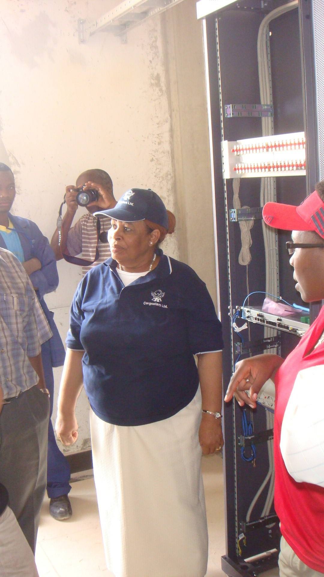 Hon Dr. Maua Daftari in the middle instructed by SEEC Technical Director during the visit of Dodoma Projects