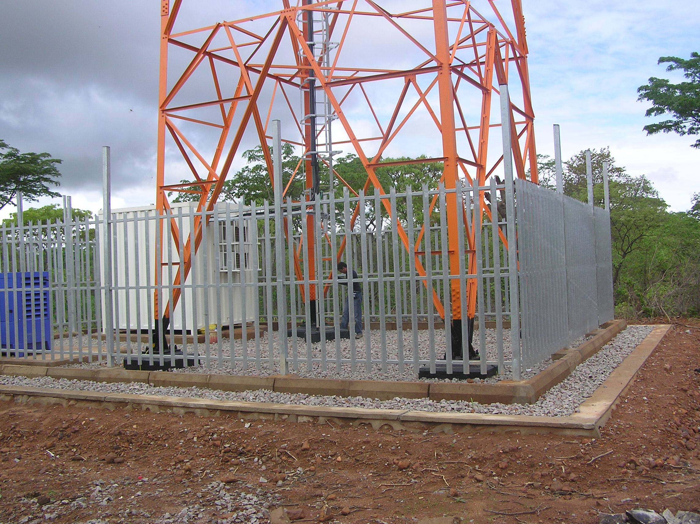 Cell Tower security fencing